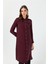 Kendinden Desenli Şık Tunik Bordo 2