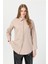 Milano Saten Arka Pileli Tunik Vizon 4