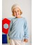 Unisex Çocuk Baskılı Sweatshirt - Mavi 2