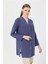 Halka Çıtçıtlı Hırka Indigo 2
