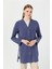 Halka Çıtçıtlı Hırka Indigo 4