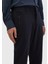 Lacivert Düz Örme Jogging Fit Casual Pantolon 4