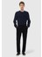 Lacivert Düz Dokuma Regular Fit Casual %100 Pamuk Pantolon 1