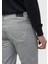 Gri Düz Dokuma Slim Fit Casual Pamuk Karışımlı Pantolon 5