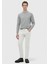 Ekru Düz Dokuma Slim Fit Casual Pamuk Karışımlı Pantolon 1