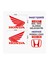 Honda Için Uyumlu Aksesuar Oto Motorsiklet Kask Sticker Set Kırmızı 1