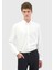 Beyaz Düz Casual Fit Dokuma Casual Gömlek 1