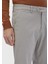 Bej Düz Dokuma Regular Fit Casual Pamuk Karışımlı Pantolon 4