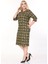 Çift Cepli Desenli Esnek Kışlık Büyük Beden Midi Elbise 45C-2704 3
