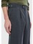 Antrasit Düz Dokuma Loose Fit Casual Pantolon 3