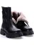 Hakiki Deri Kürklü Unisex Çocuk Kar Bot 612KFA1634-2 4