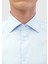 Koyu Mavi Düz Slim Fit Dokuma Klasik %100 Pamuk Gömlek 4