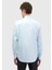 Koyu Mavi Düz Slim Fit Dokuma Klasik %100 Pamuk Gömlek 5