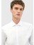 Beyaz Düz Slim Fit Dokuma Klasik %100 Pamuk Gömlek 3