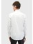 Beyaz Düz Slim Fit Dokuma Klasik %100 Pamuk Gömlek 5