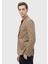 Deve Tüyü Düz Shirt Shoulder Slim Fit %100 Pamuk Ceket 5