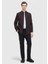 Bordo Düz Shirt Shoulder Slim Fit Yün Karışımlı Örme Ceket 2