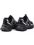Kadın Siyah Fileli Sneaker Günlük Ortopedik Spor Ayakkabı 4