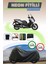 Siyah Neon Fitilli Yamaha X-Max 125 Abs Uyumlu Motor Brandası 1