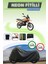 Siyah Neon Fitilli Kadırga KD-250GY Uyumlu Motor Brandası 1