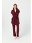 Tunik Yelek Pantolon Takım Bordo 1