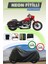 Siyah Neon Fitilli Harley Davidson Softail Sport Glide Uyumlu Motor Brandası 1