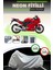 Gri Neon Fitilli Honda Vfr 800 Uyumlu Motosiklet Brandası 1