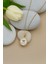 2'li Pearl Rose Inci Detaylı Gül Beyaz ve Siyah Mineli Kolye Kadın Kararmaz Gold Taşlı Çelik Kolye 2