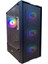 Adagan 4X12CM Raınbow Mid Tower Tempered Cam Gaming Bilgisayar Kasası 1