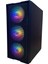 Adagan 4X12CM Raınbow Mid Tower Tempered Cam Gaming Bilgisayar Kasası 2