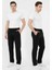 SMURF33 Siyah Düz Paça Erkek Eşofman Altı Rahat Kesim 2