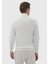 Ekru Tam Balıkçı Yaka Düz Örgü Yün Karışımlı Triko Kazak 5