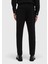 Siyah Düz Örme Regular Fit Casual Pantolon 5