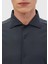 Gri Düz Casual Fit Casual Gömlek 4
