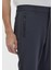 Koyu Gri Düz Örme Jogging Fit Casual Pantolon 4