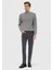 Koyu Gri Düz Dokuma Slim Fit Casual Pamuk Karışımlı Pantolon 1