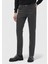 Antrasit Düz Dokuma Slim Fit Casual Pamuk Karışımlı Pantolon 3