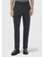 Koyu Gri Düz Örme Regular Fit Casual Pantolon 2