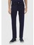 Lacivert Düz Örme Slim Fit Casual Pantolon 2