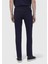Lacivert Düz Örme Slim Fit Casual Pantolon 5