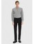 Siyah Düz Örme Slim Fit Casual Pantolon 1