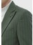 Açık Yeşil Çizgili Zeroweight Slim Fit Pamuk Karışımlı Ceket 5