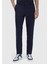 Lacivert Düz Dokuma Jogging Fit Casual Pamuk Karışımlı Pantolon 2
