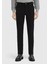 Siyah Düz Örme Slim Fit Casual Pantolon 2