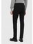 Siyah Düz Örme Slim Fit Casual Pantolon 4