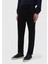 Lacivert Düz Dokuma Regular Fit Casual %100 Pamuk Pantolon 3
