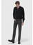 Antrasit Düz Dokuma Slim Fit Casual Pamuk Karışımlı Pantolon 1