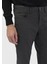 Antrasit Düz Dokuma Slim Fit Casual Pamuk Karışımlı Pantolon 4