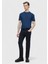 Lacivert Düz Dokuma Slim Fit Casual Pamuk Karışımlı Pantolon 1