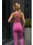 Prime FIT - Pembe Yüksek Bel Seamless Push-Up Toparlayıcı Tayt 5